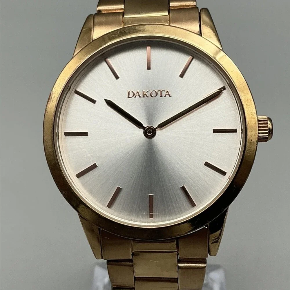 Dakota Womens Watch 36mm Silver Gold Two Tone Bracelet New Battery 6.75